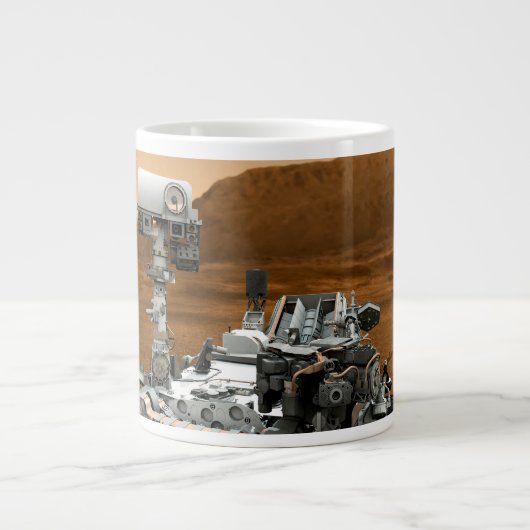 Mars Wissenschaftslabor Neugier Rover. 3 Jumbo-Tasse (Vorderseite)