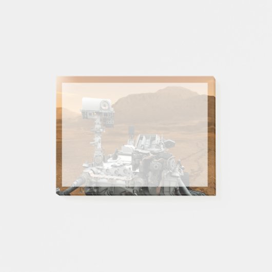 Mars Wissenschaftslabor Neugier Rover. 3 Post-it Klebezettel (Vorderseite)