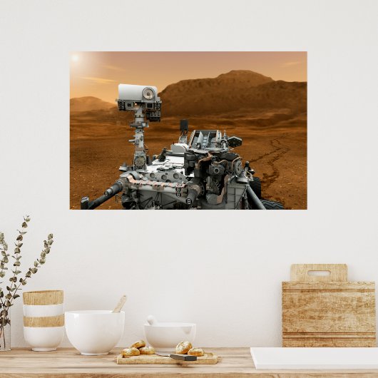 Mars Wissenschaftslabor Neugier Rover. 3 Poster (Küche)