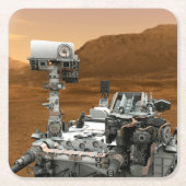 Mars Wissenschaftslabor Neugier Rover. 3 Rechteckiger Pappuntersetzer (Vorderseite)