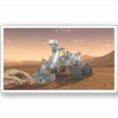 Mars Wissenschaftslabor Neugier Rover. 4 Aufkleber (Vorderseite)