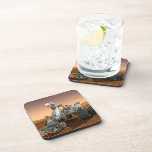 Mars Wissenschaftslabor Neugier Rover. 4 Getränkeuntersetzer (Rechte Seite)