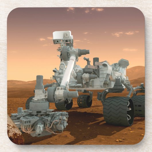 Mars Wissenschaftslabor Neugier Rover. 4 Getränkeuntersetzer (Vorderseite)