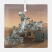 Mars Wissenschaftslabor Neugier Rover. 4 Ornament Aus Glas (Vorderseite)