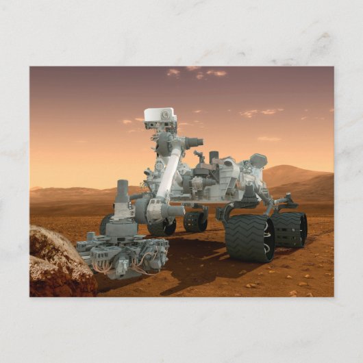 Mars Wissenschaftslabor Neugier Rover. 4 Postkarte (Vorderseite)