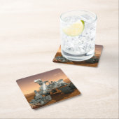 Mars Wissenschaftslabor Neugier Rover. 4 Rechteckiger Pappuntersetzer (Vor Ort)