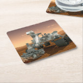 Mars Wissenschaftslabor Neugier Rover. 4 Rechteckiger Pappuntersetzer (angewinkelt)