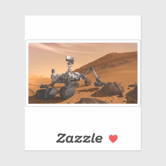 Mars Wissenschaftslabor Neugier Rover. Aufkleber (Blatt)