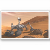 Mars Wissenschaftslabor Neugier Rover. Aufkleber (Vorderseite)
