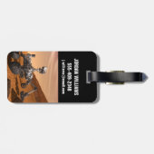 Mars Wissenschaftslabor Neugier Rover. Gepäckanhänger (Rückseite horizontal)