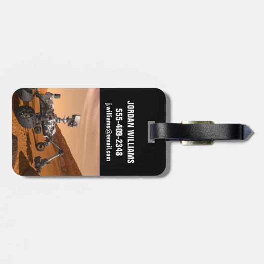 Mars Wissenschaftslabor Neugier Rover. Gepäckanhänger (Rückseite horizontal)