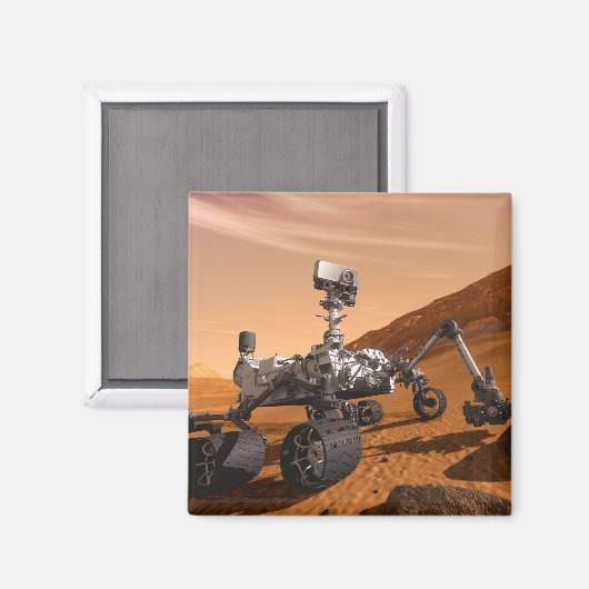 Mars Wissenschaftslabor Neugier Rover. Magnet (Vorderseite/Rückseite)