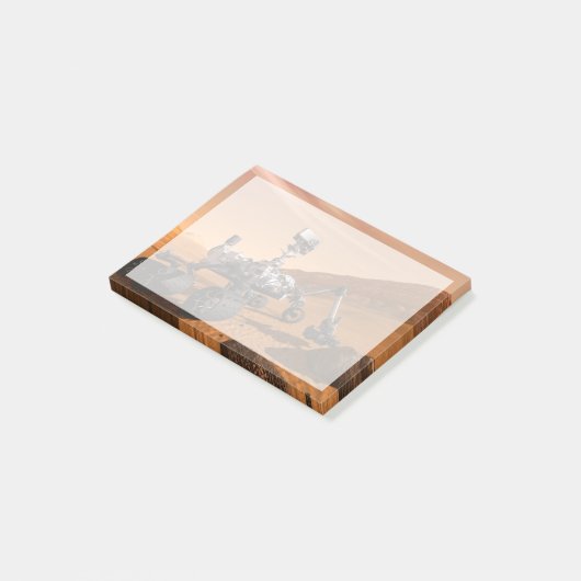 Mars Wissenschaftslabor Neugier Rover. Post-it Klebezettel (angewinkelt)