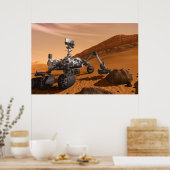 Mars Wissenschaftslabor Neugier Rover. Poster (Küche)