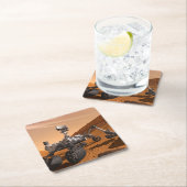 Mars Wissenschaftslabor Neugier Rover. Rechteckiger Pappuntersetzer (Vor Ort)