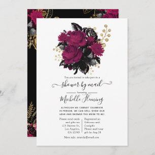 Marsala and Gold Floral Shows by Mail Einladung