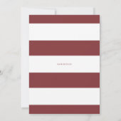 Marsala Autumn Blume Geometric Birthday Party Einladung (Rückseite)