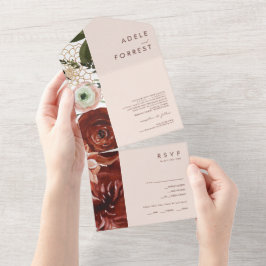 Marsala Autumn Floral | Siegel löschen und senden All In One Einladung