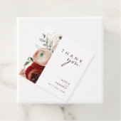 Marsala Autumn Floral | Weißer Dank Geschenkanhänger (Beispiel)