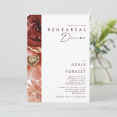 Marsala Autumn Floral | Weißes Probe Einladung (Stehend Vorderseite)