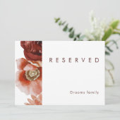 Marsala Autumn Floral | Weißes Zeichen (Stehend Vorderseite)