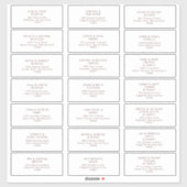 Marsala Autumn Floral | White Guest Address Labels (Blatt)