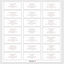 Marsala Autumn Floral | White Guest Address Labels