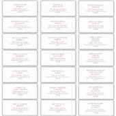 Marsala Autumn Floral | White Guest Address Labels (Vorderseite)