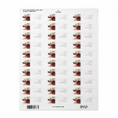 Marsala Autumn Floral | White Return Address Label (Vorne)