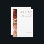 Marsala Autumn Floral | White Wedding Advice Card Hinweiskarte<br><div class="desc">Dieser Marsala-Herbst | Weiße Hochzeitsratenkarte ist perfekt für Ihre einfache rustikale Hochzeit. Das Design besticht durch moderne bordeauxfarbene und rot-blaue Wasserfarbenfloralen. Es hat ein schönes Gefühl von klassischer Eleganz und bleibe gleichzeitig ziemlich böhmisch. Fühlen Sie sich frei zu personalisieren und zu Ihrem eigenen machen; auch, fühlen Sie sich frei, durch...</div>