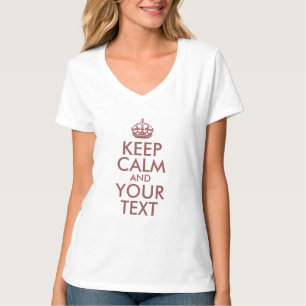 Marsala Behalte Ruhe und Ihren Text T-Shirt