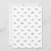 Marsala, Black and Silver Floral Wedding Einladung (Rückseite)