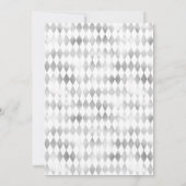 Marsala, Black and Silver Floral Wedding Save The Date (Rückseite)