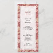 Marsala-Blätter Einladung (Rückseite)