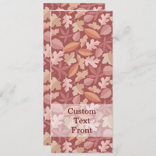 Marsala-Blätter Einladung (Vorne/Hinten)