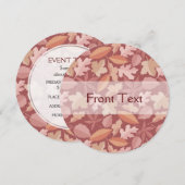 Marsala-Blätter Einladung (Vorne/Hinten)