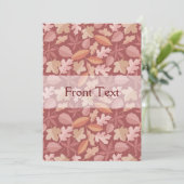 Marsala-Blätter Einladung (Stehend Vorderseite)