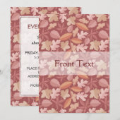 Marsala-Blätter Einladung (Vorne/Hinten)