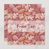 Marsala-Blätter Einladung (Vorne/Hinten)