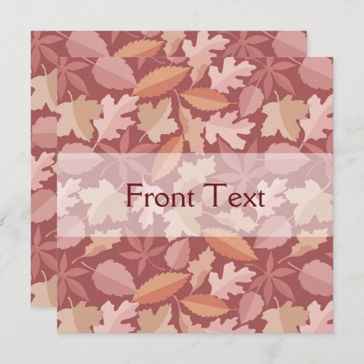 Marsala-Blätter Einladung (Vorne/Hinten)