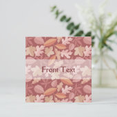 Marsala-Blätter Einladung (Stehend Vorderseite)