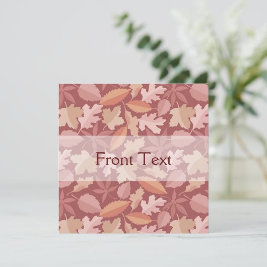 Marsala-Blätter Einladung (Stehend Vorderseite)