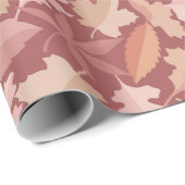 Marsala-Blätter Geschenkpapier (Rolleneckpunkt)
