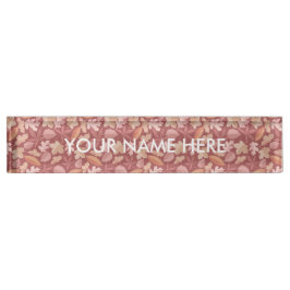 Marsala-Blätter Namensplakette