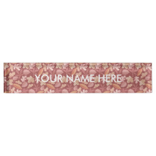 Marsala-Blätter Namensplakette