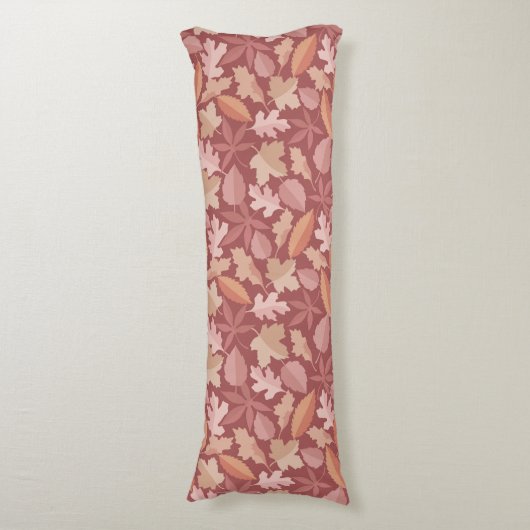 Marsala-Blätter Seitenschläferkissen (Vorderseite Vertikal)