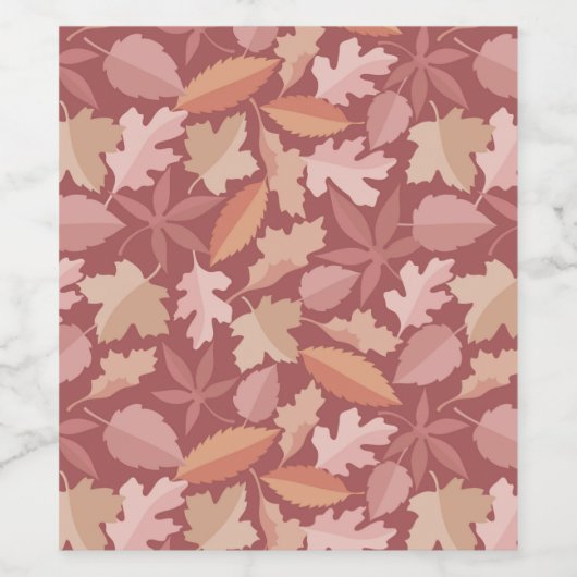 Marsala-Blätter Weinetikett (Einzelnes Label)