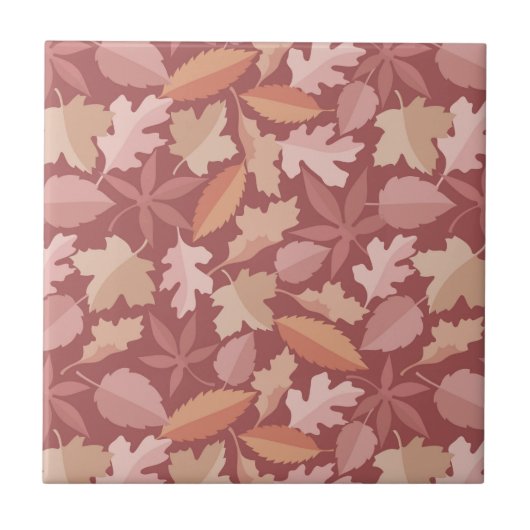 Marsala-Blattmuster Fliese (Vorderseite)