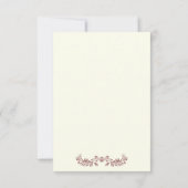 Marsala Blattwerk Rahmen Hochzeit RSVP (Rückseite)