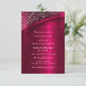 Marsala Blue Nav Brautparty Geburtstag Sweet 16. Einladung (Stehend Vorderseite)